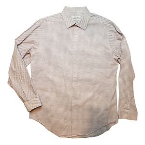 Calvin Klein Plaid Button Up Slim Fit Men's Dress Shirt